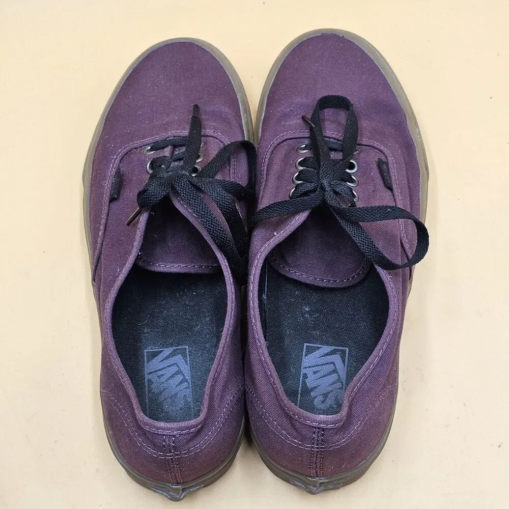 Vans Authentic Catawba Grape Maroon Purple Canvas Gum Sole Shoes Men's Size 11